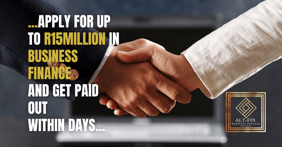 apply for up to R15million in business finance and get paid out within days... (Facebook Ad)